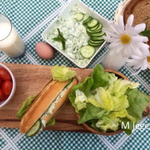 komkommerspread beleg recept gezonde voeding ontbijt